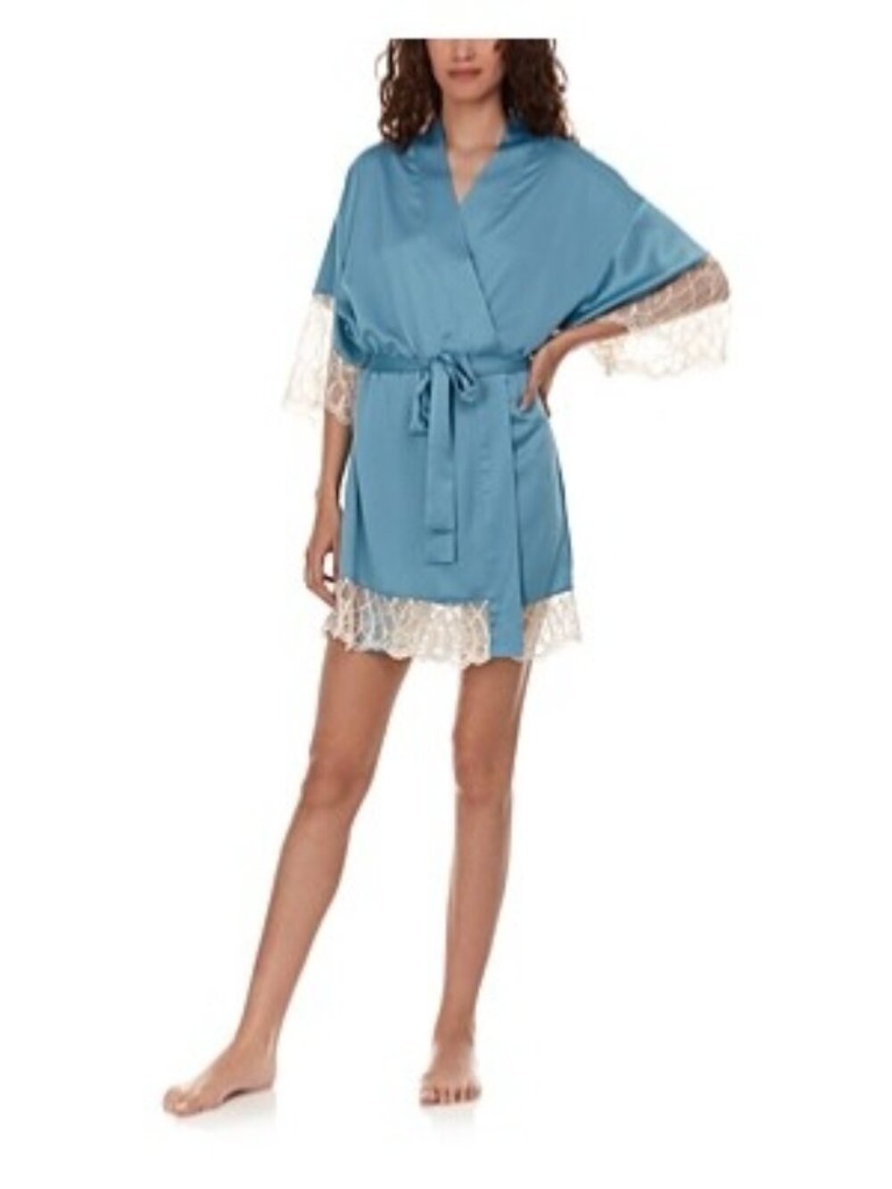 Flora Nikrooz Gabby Satin Kimono Robe
